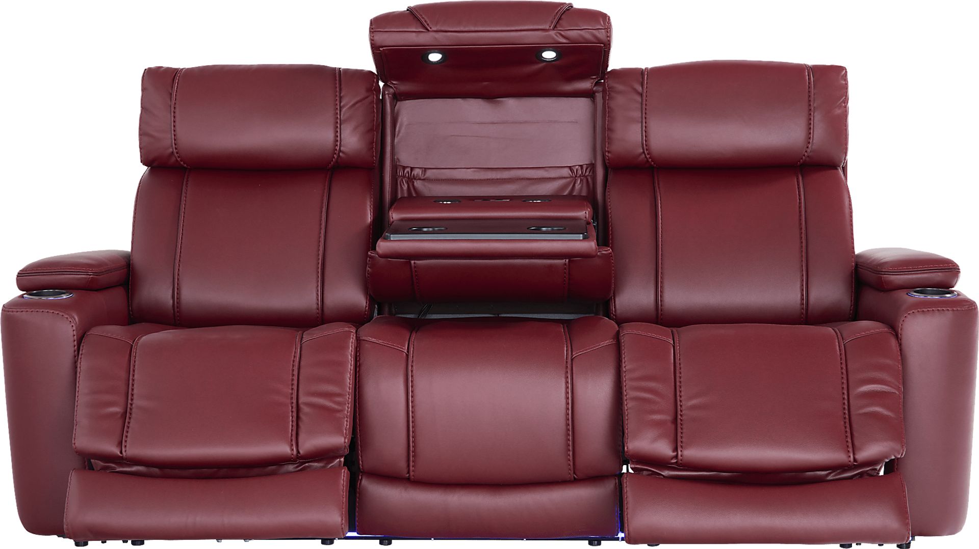 Haven Point Red 2 Pc Dual Power Reclining Living Room - Image 2