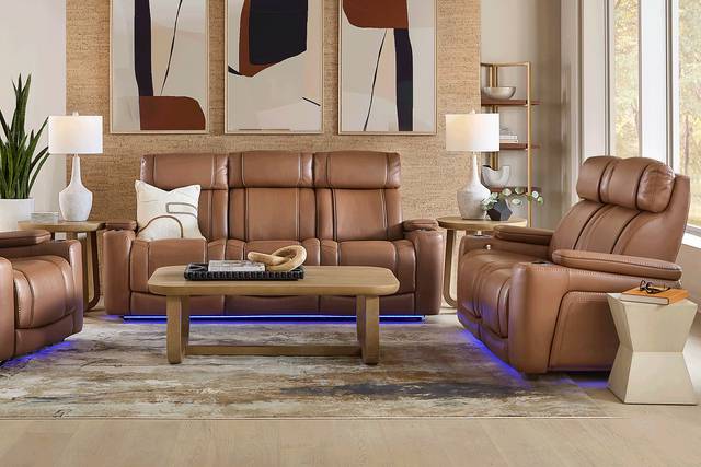 Haven Point Saddle 2 Pc Living Room with Dual Power Reclining Sofa - Thumbnail - Image 1