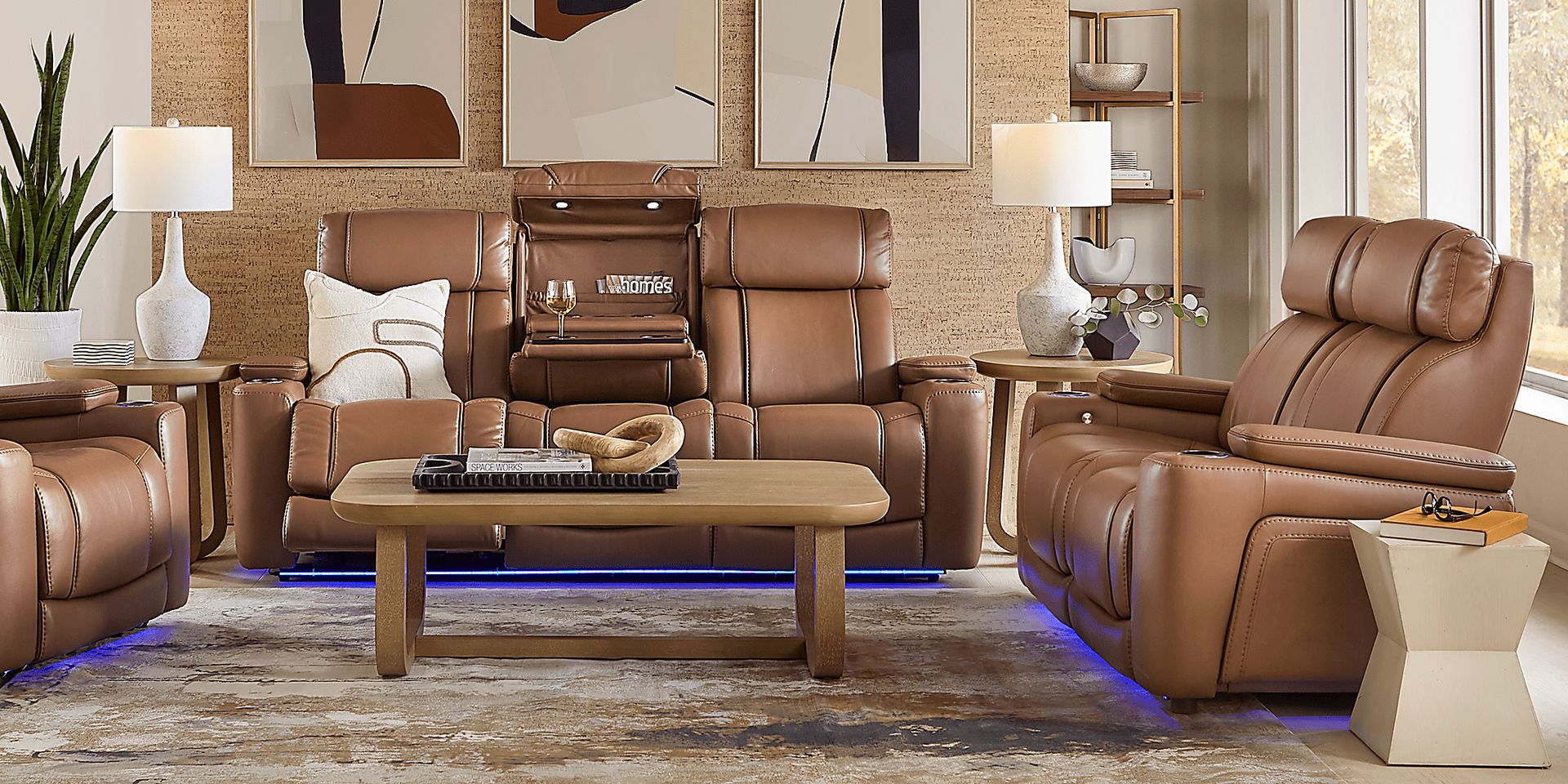 Haven Point Saddle Dual Power Reclining Sofa - Image 3