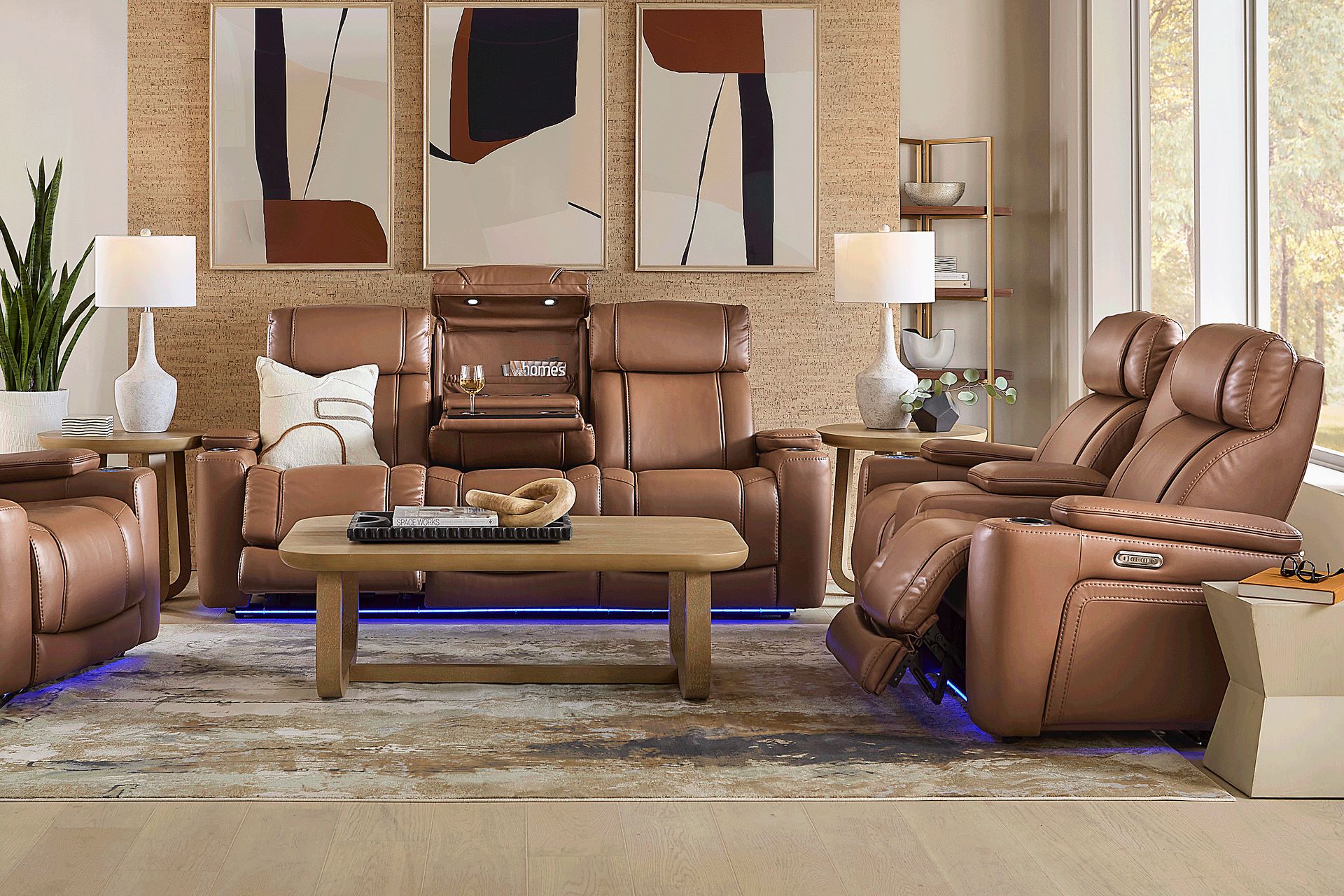 Haven Point Saddle 7 Pc Dual Power Reclining Living Room - Image 2