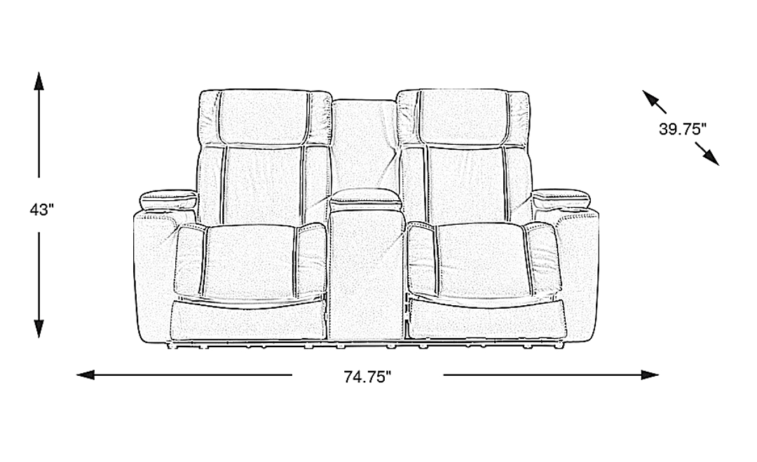 Haven Point Dual Power Reclining Loveseat