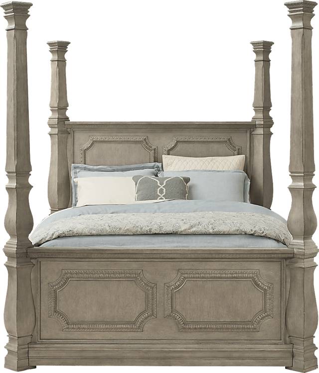Havencrest Gray 4 Pc King Poster Bed - Thumbnail - Image 1