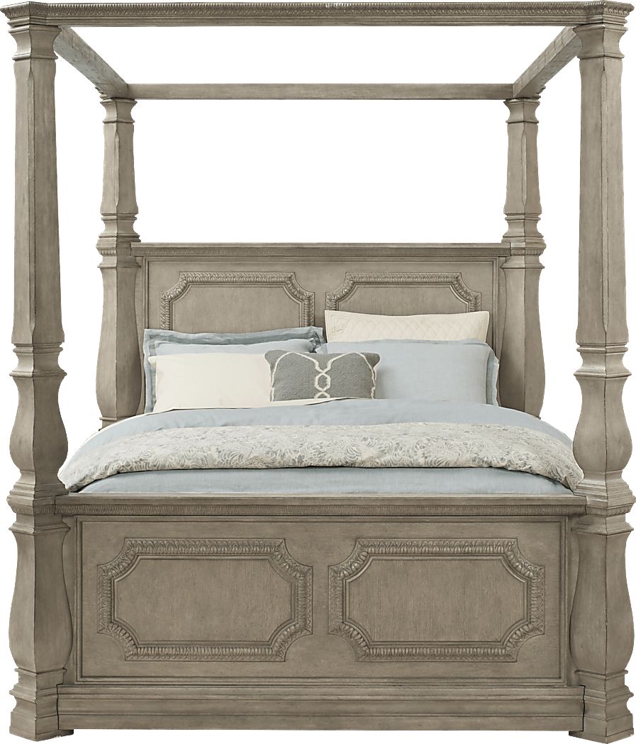 Havencrest Gray 5 Pc Queen Canopy Bed Rooms To Go