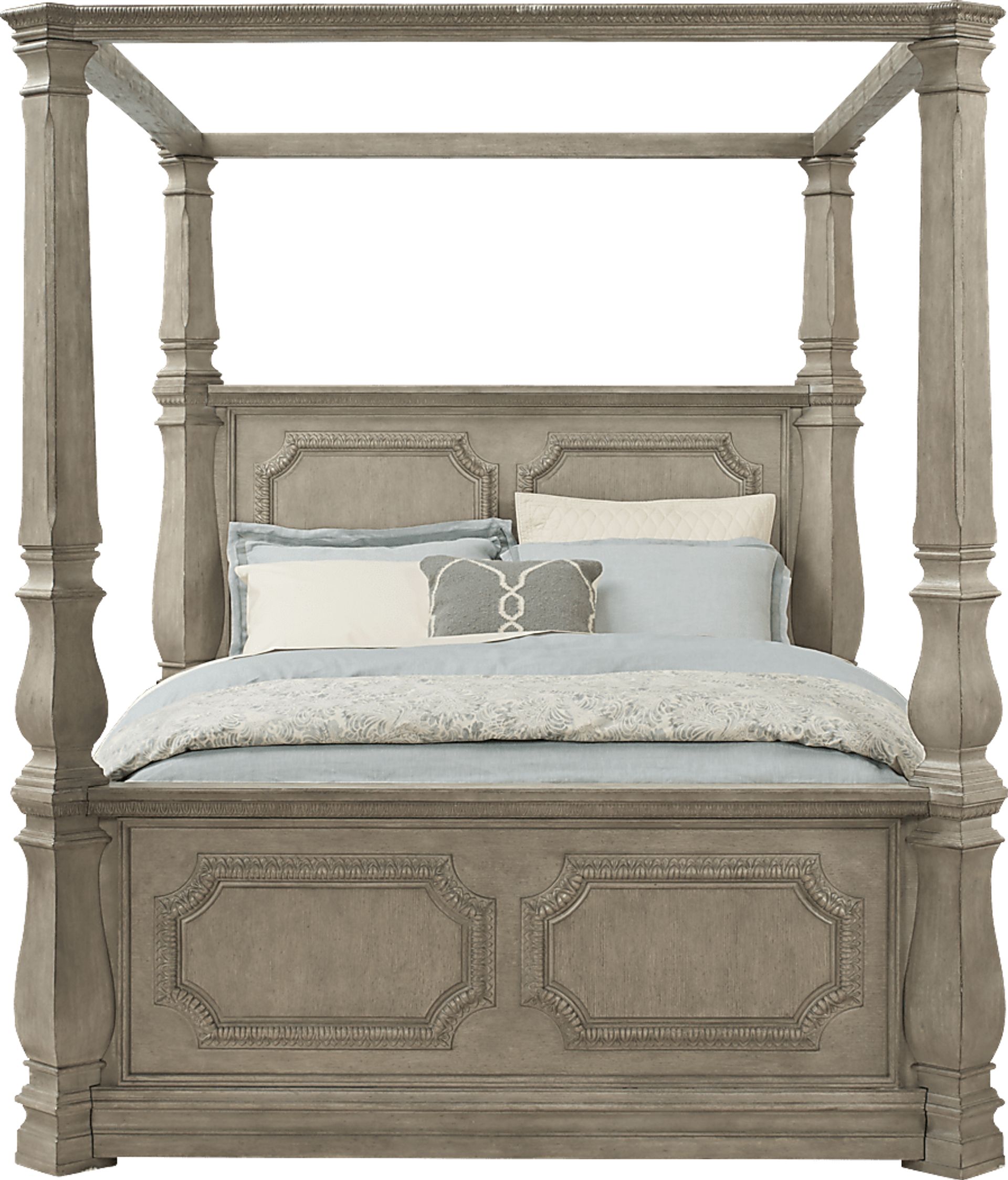 Havencrest Gray 9 Pc Queen Canopy Bedroom - Image 3