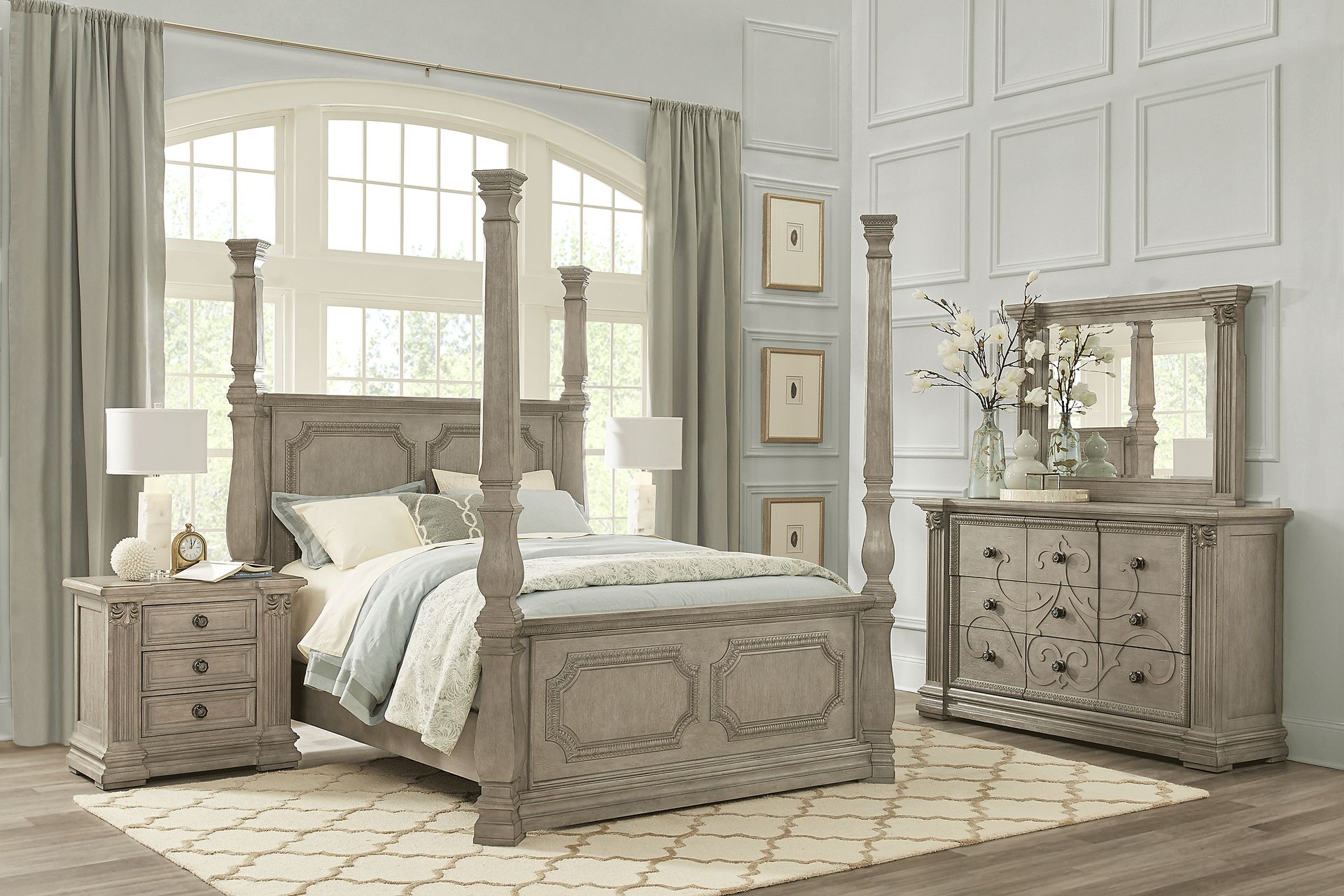 Havencrest Gray 6 Pc Queen Poster Bedroom - Image 1