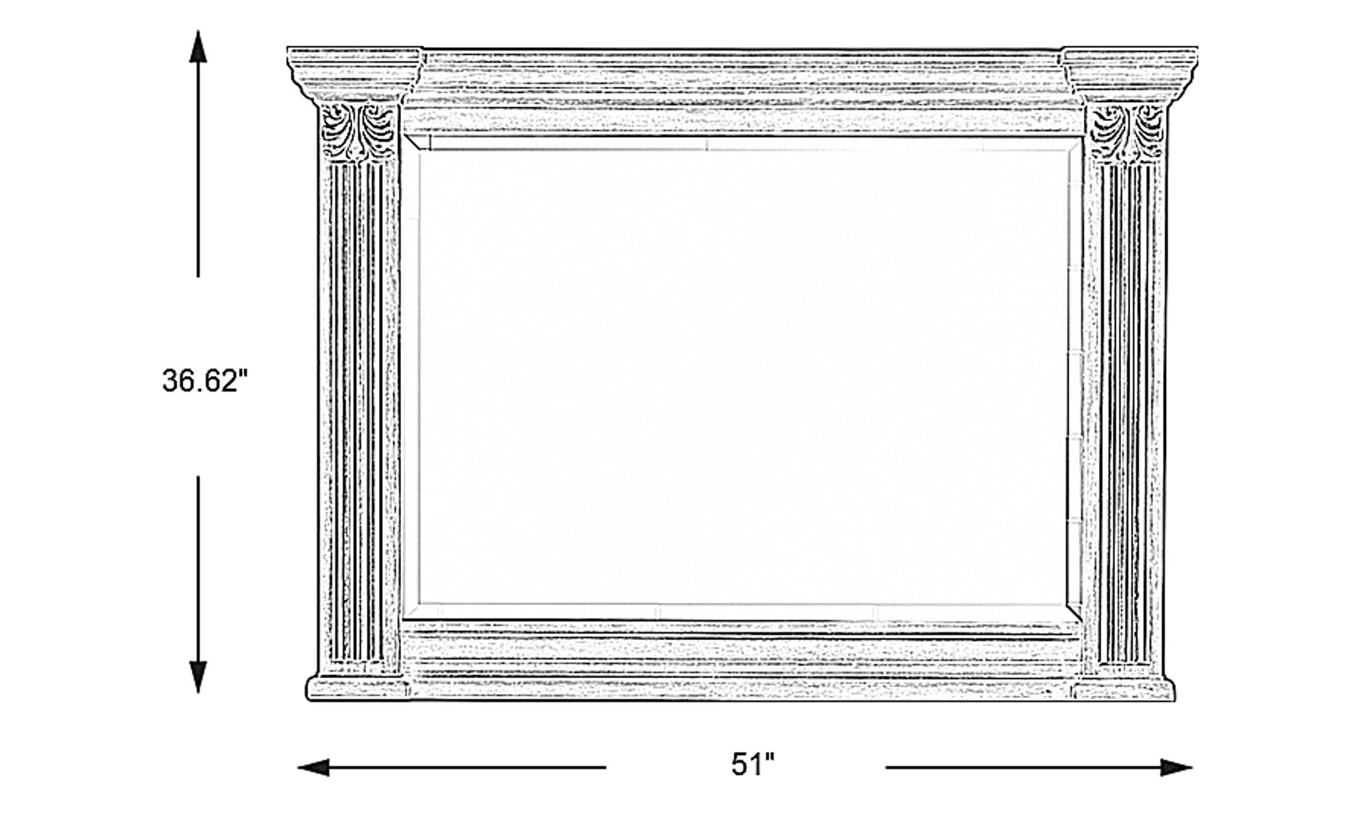 Dimension Image. Please refer to the Dimension Tab on this page for dimension details.