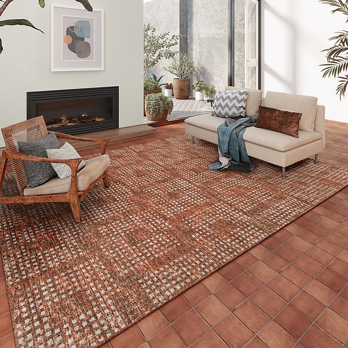 Havenford Red 5' x 8' Rug