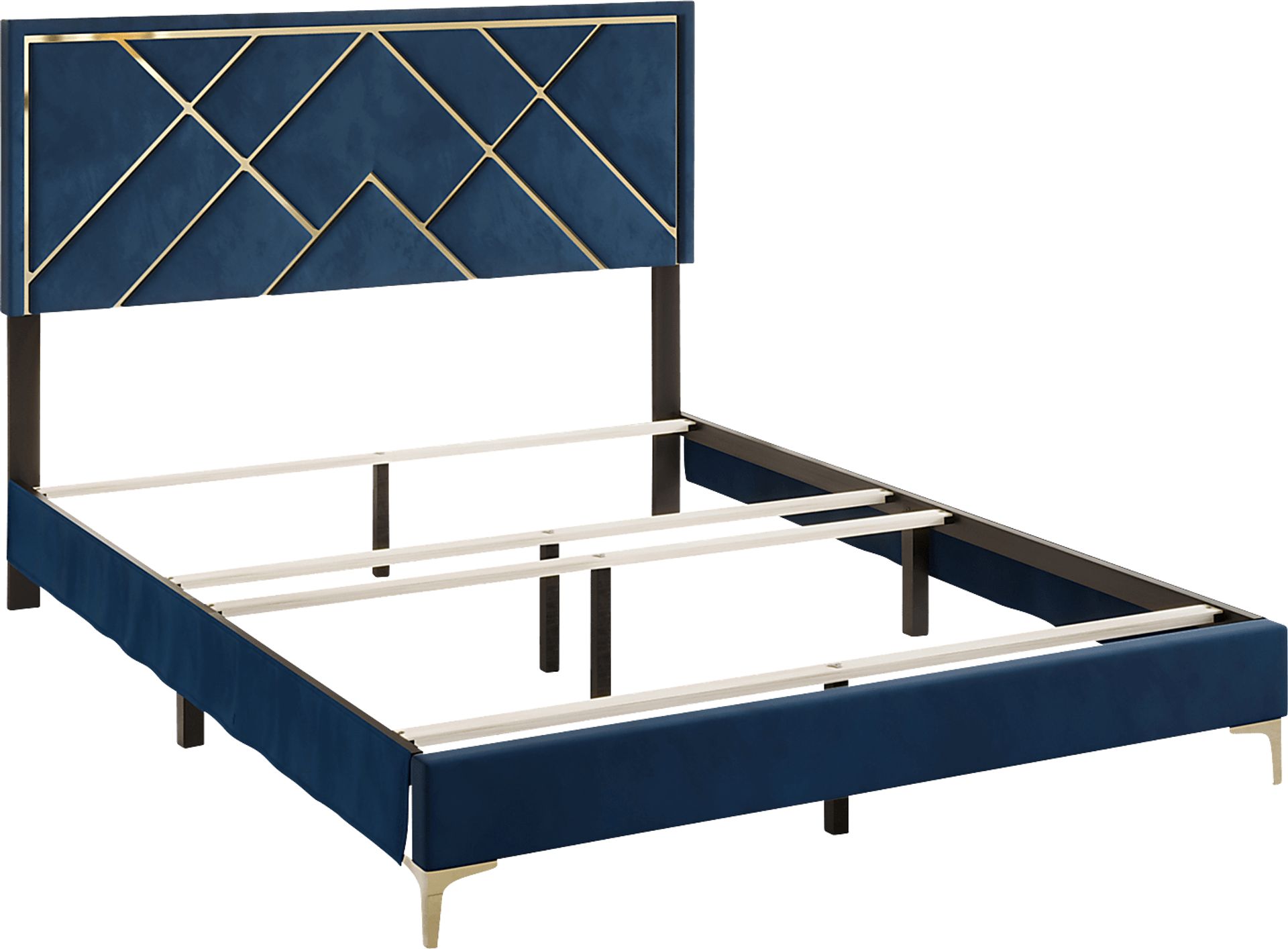 Havenway Blue Full Bed with 2 Nightstands - Image 6