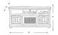 Havenwood Blue 54 in. Console