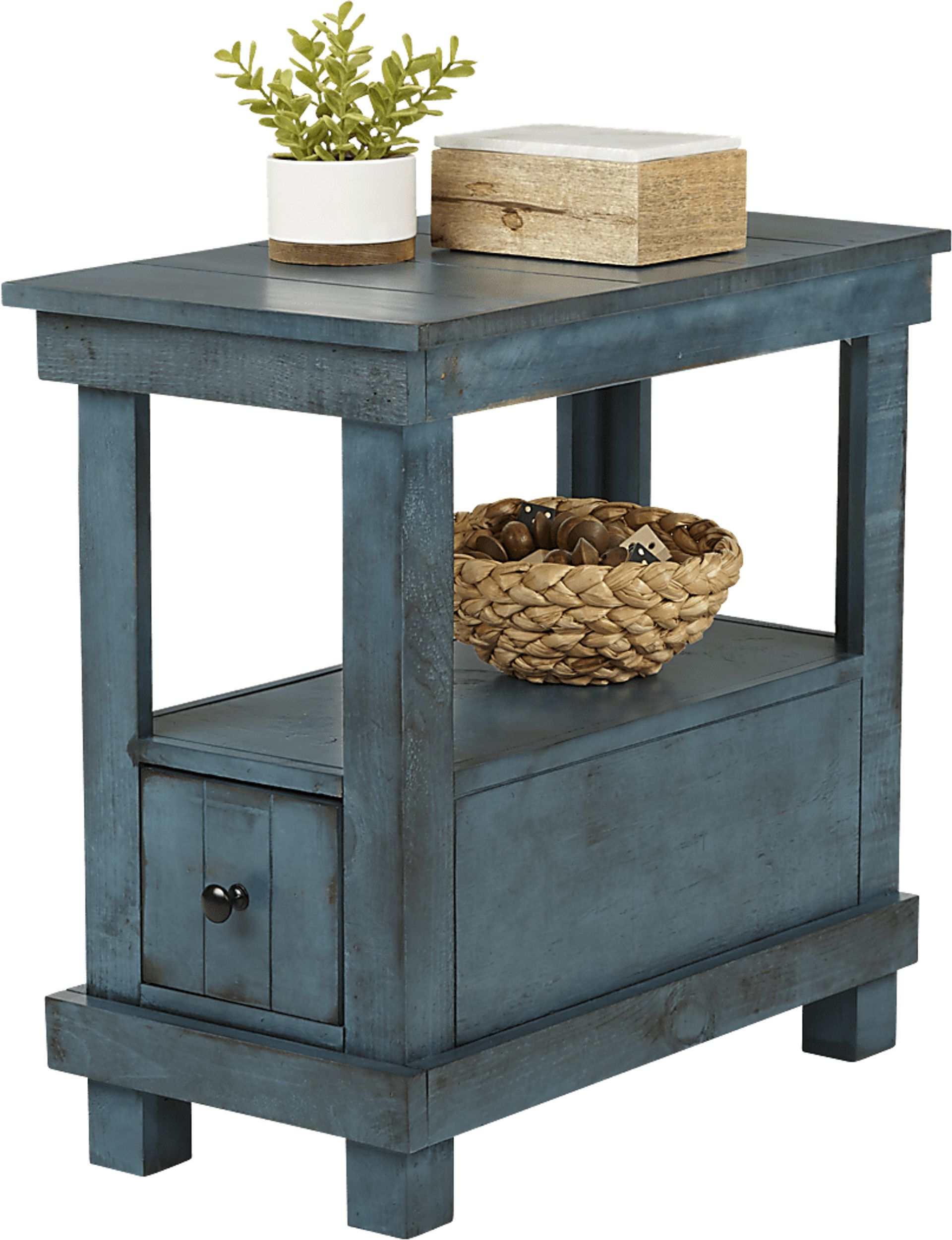 Havenwood Blue Chairside Table - Image 2