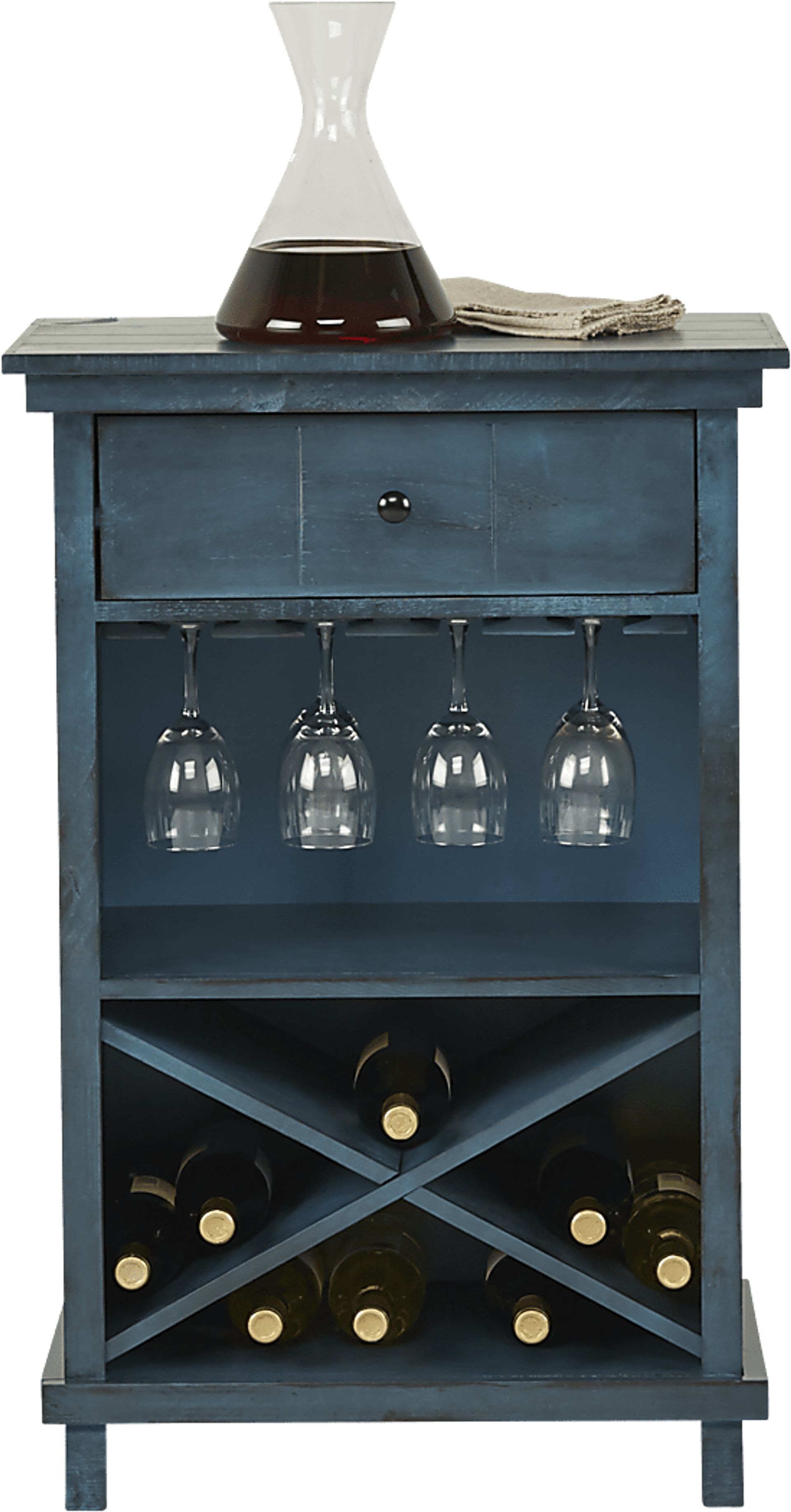 Havenwood Blue Wine Cabinet - Image 1