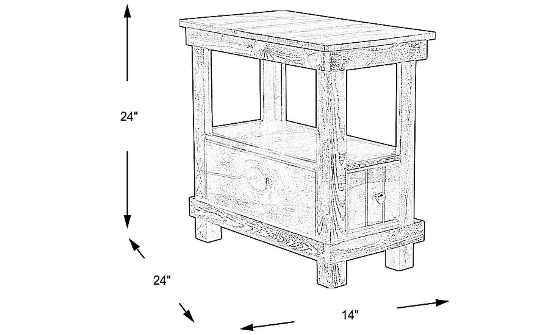Dimension Image. Please refer to the Dimension Tab on this page for dimension details.