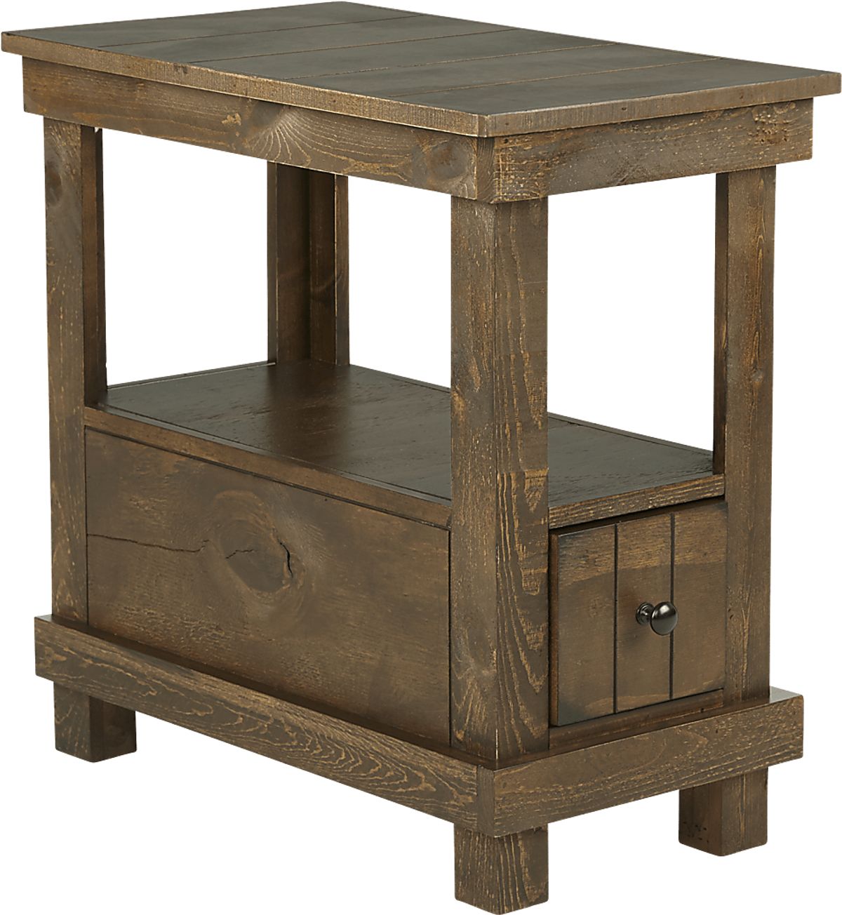 Havenwood Brown Dark Wood Chairside Table Rooms to Go