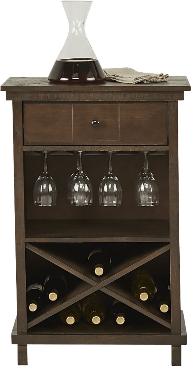 Dark brown deals wine cabinet