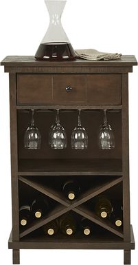 Havenwood Brown Wine Cabinet