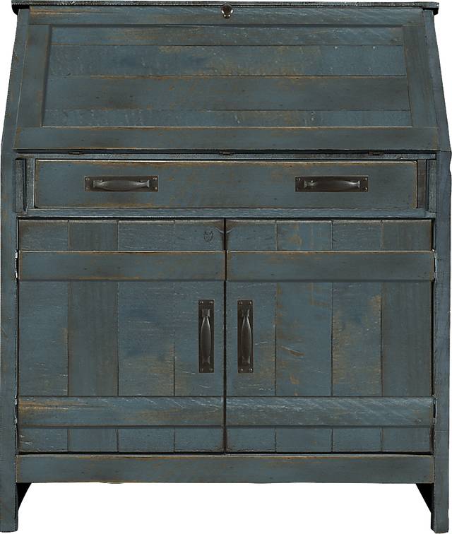 Havenwood Denim Drop Lid Desk - Thumbnail - Image 1