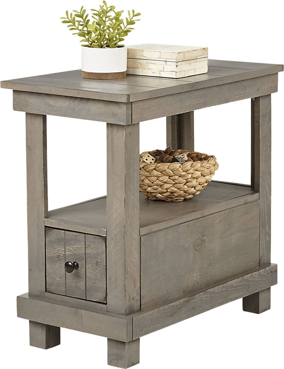 Havenwood Gray Chairside Table Rooms To Go