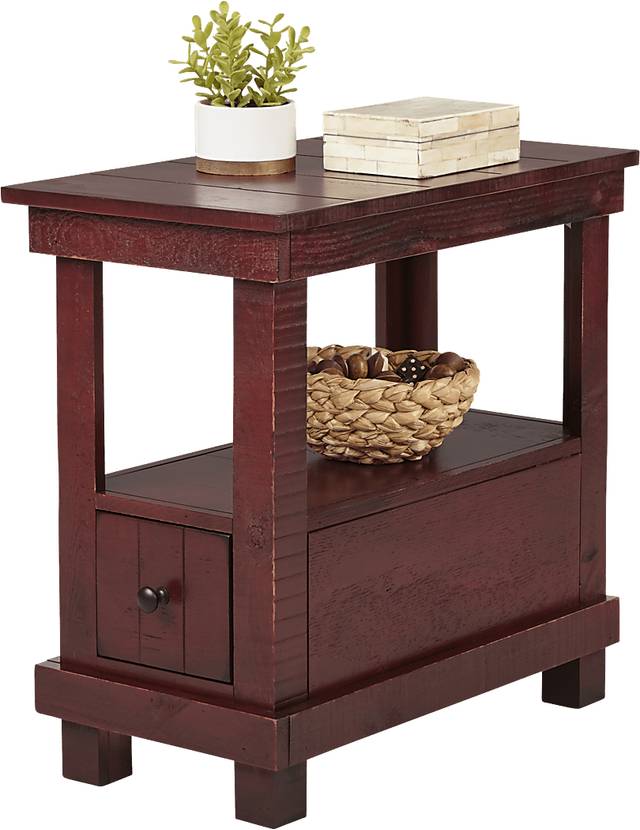 Havenwood Red Chairside Table - Thumbnail - Image 2