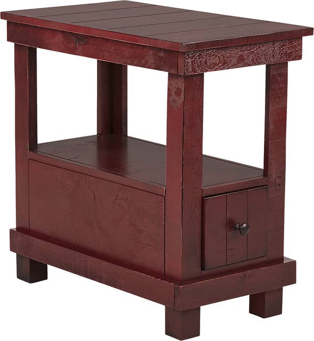 Havenwood Red Chairside Table - Thumbnail - Image 1