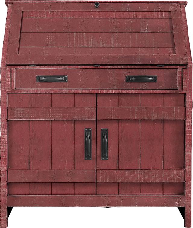 Havenwood Red Drop Lid Desk - Thumbnail - Image 1