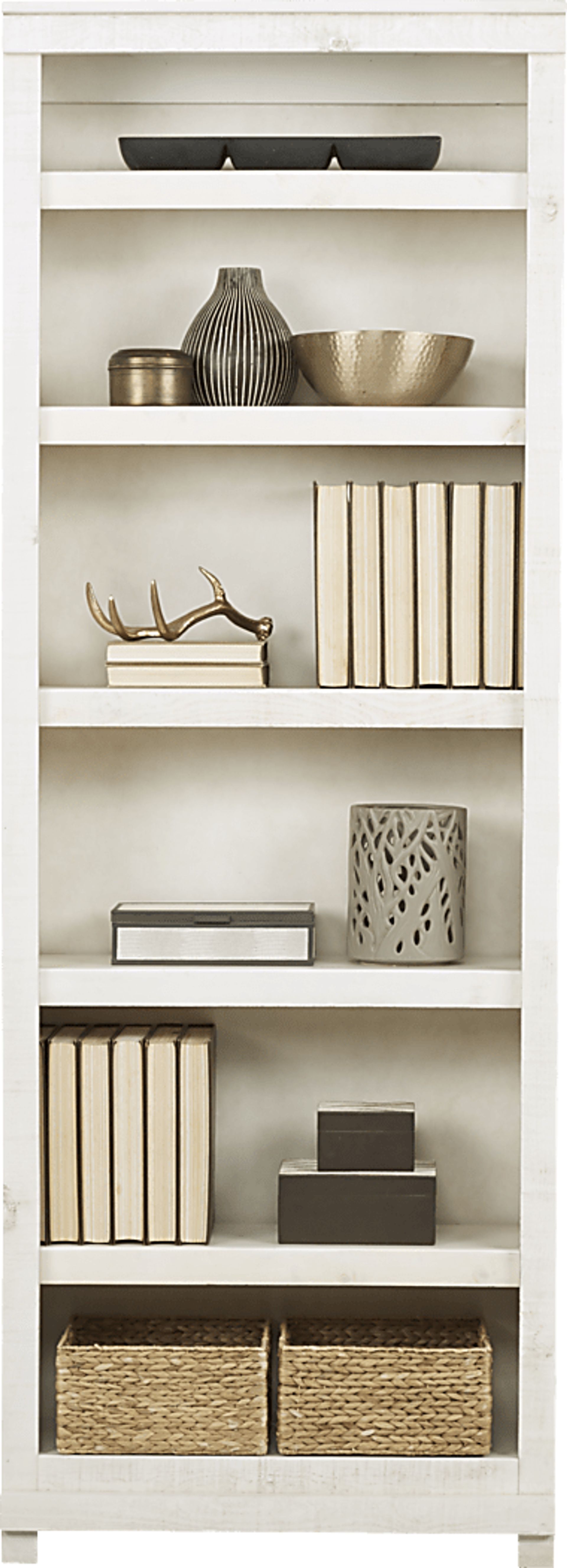 Havenwood White 6 Shelf Bookcase - Image 1