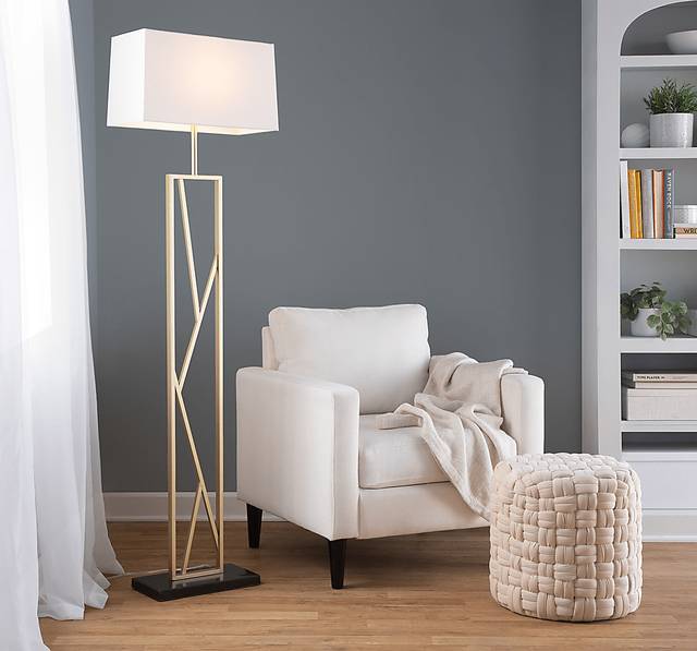 Haver Post Gold Floor Lamp - Thumbnail - Image 2