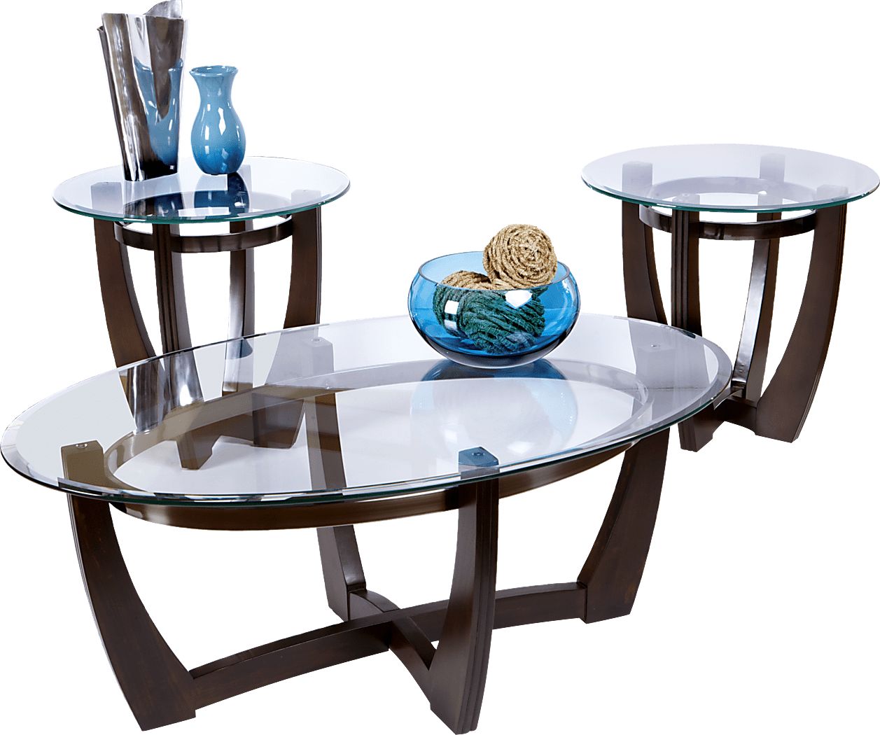 Haverhill Walnut Dark Wood 3 Pc Table Set - Rooms To Go