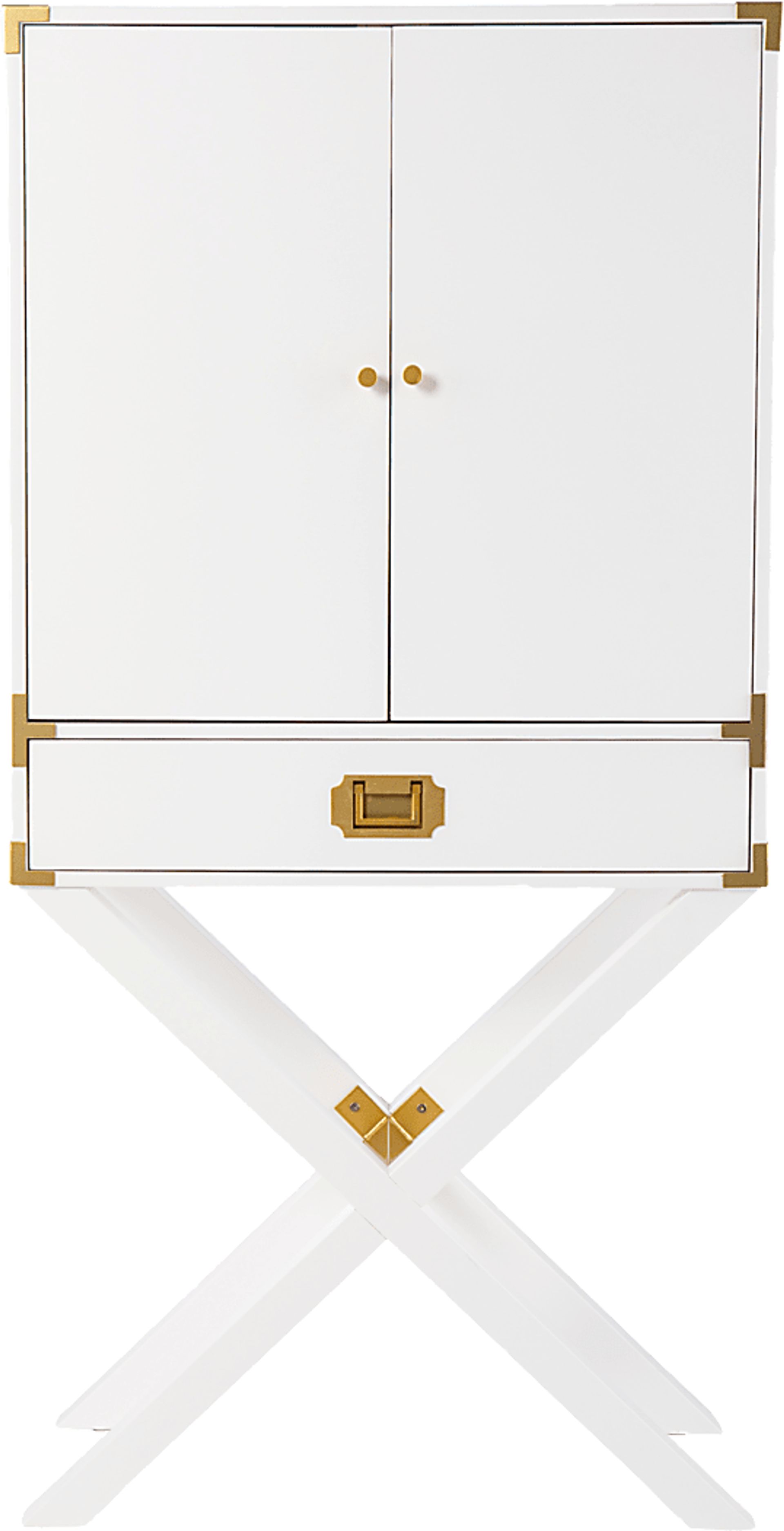 Haverstock White Bar Cabinet - Image 2