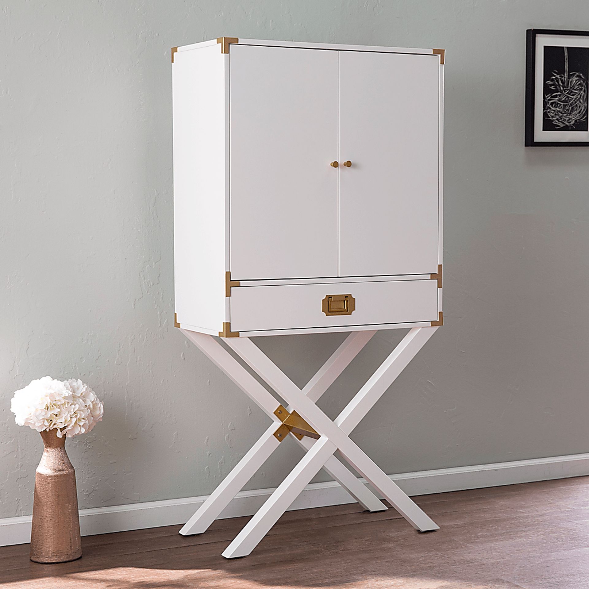 Haverstock White Bar Cabinet - Image 7