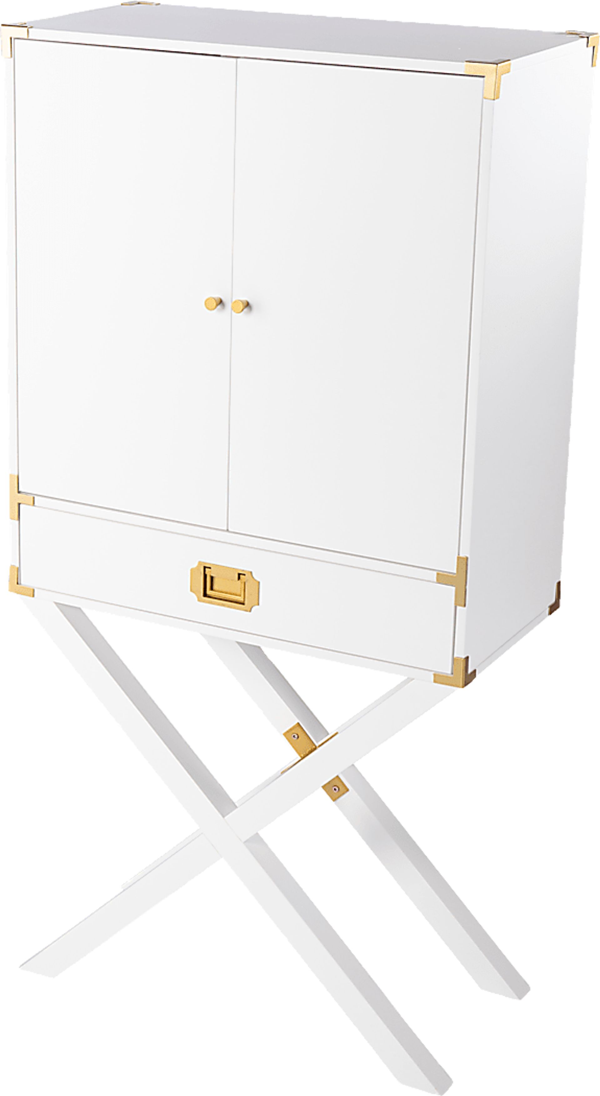 Haverstock White Bar Cabinet - Image 1
