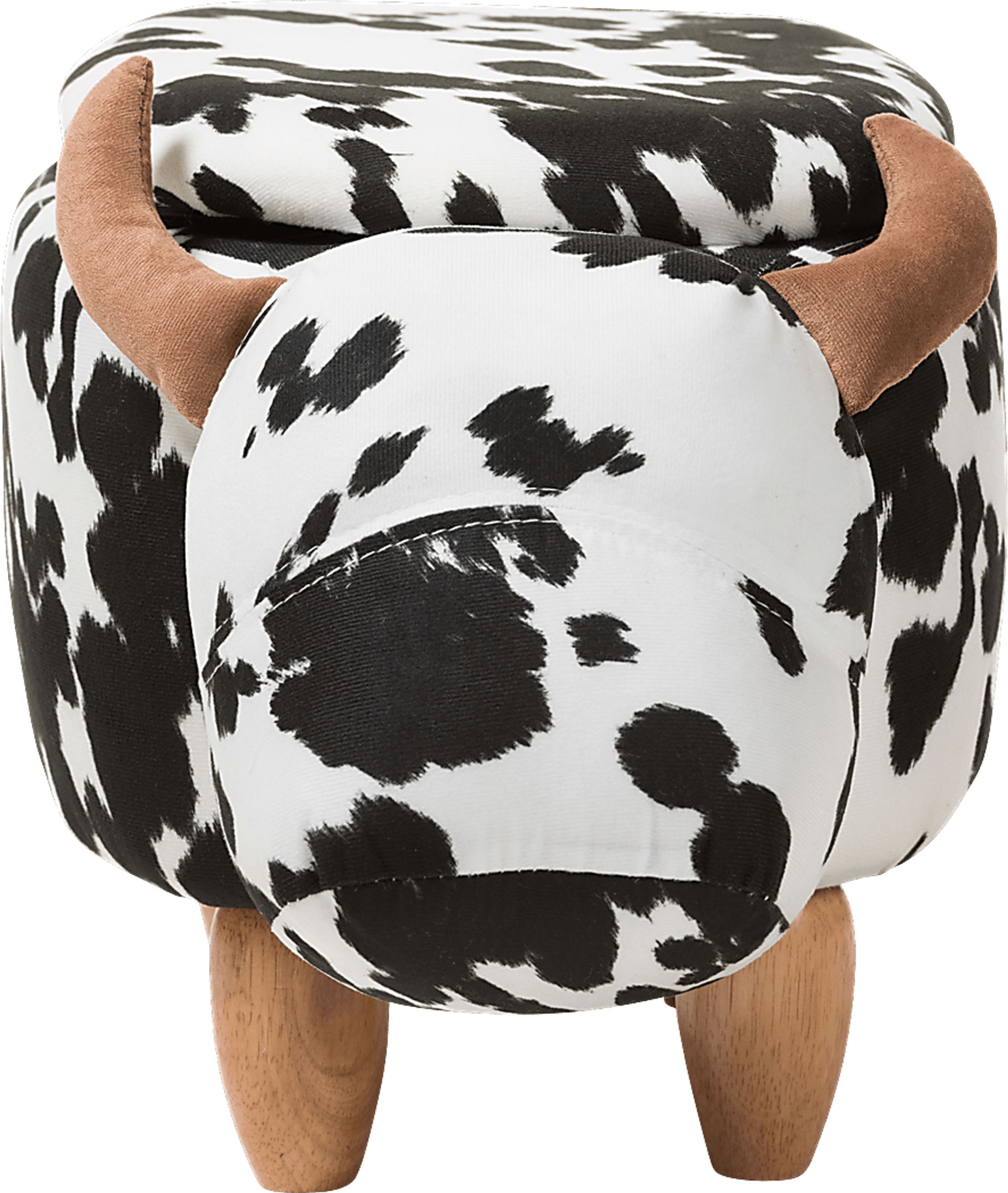 Kids Having A Cow Black Storage Ottoman - Image 4