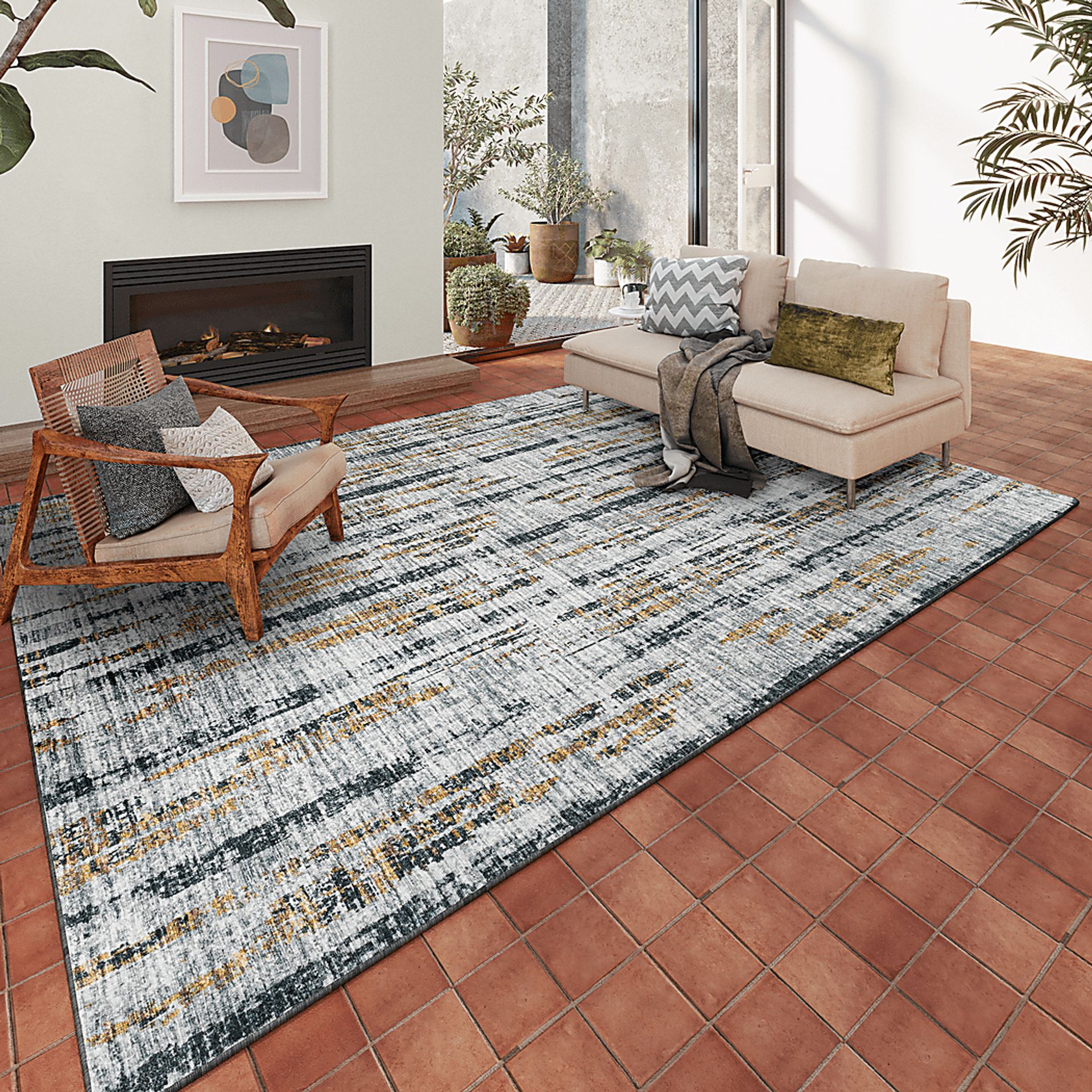 Hawksdale Gray 5' x 8' Rug - Image 2