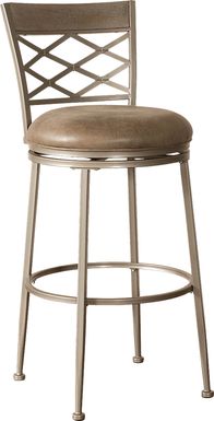 Haxton Pewter Swivel Counter Height Stool