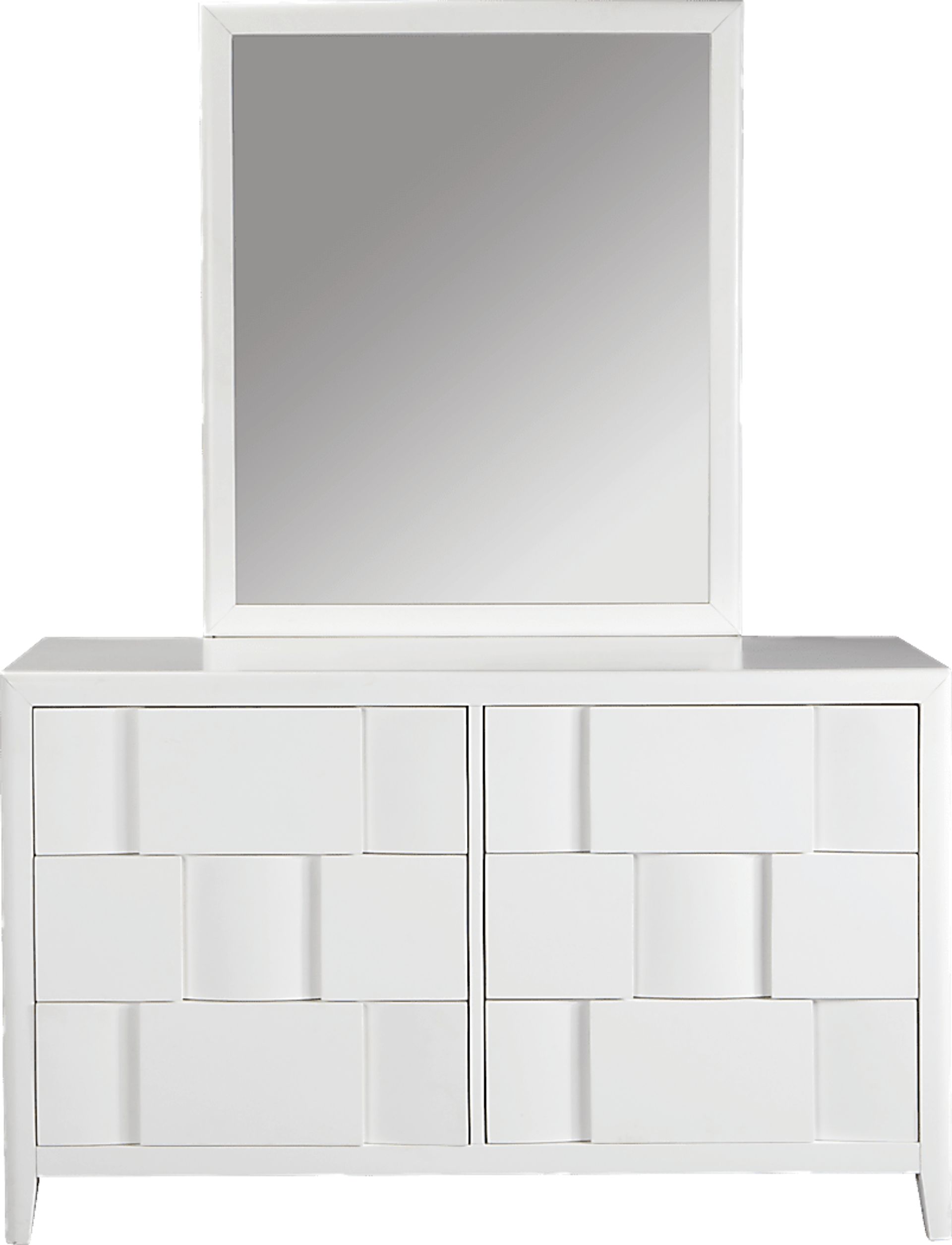 Hayden Lane White Dresser Mirror Set - Image 1