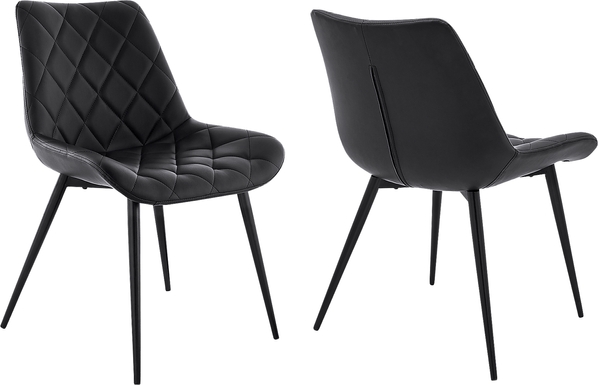 Hayleah Black Dining Chair, Set of 2