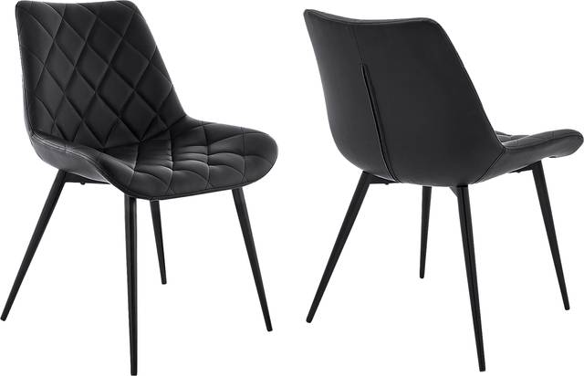 Hayleah Black Dining Chair, Set of 2 - Thumbnail - Image 1