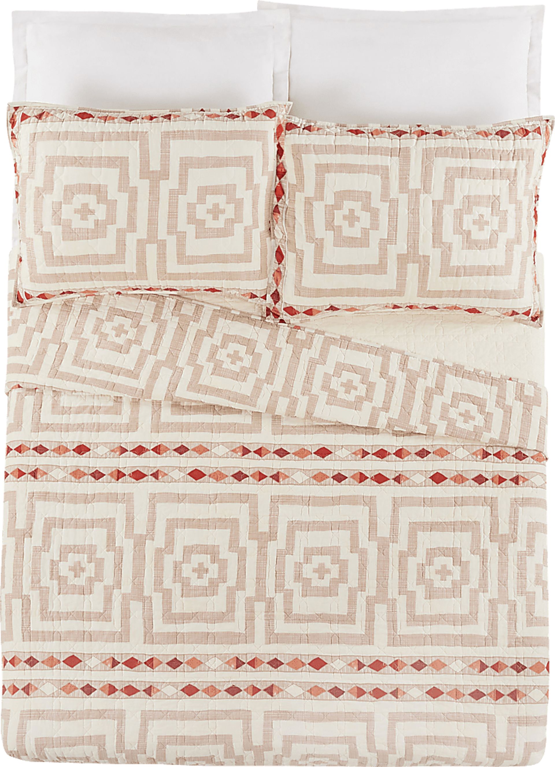 Haysford Cream Full/Queen 3 Pc Quilt Set - Image 1