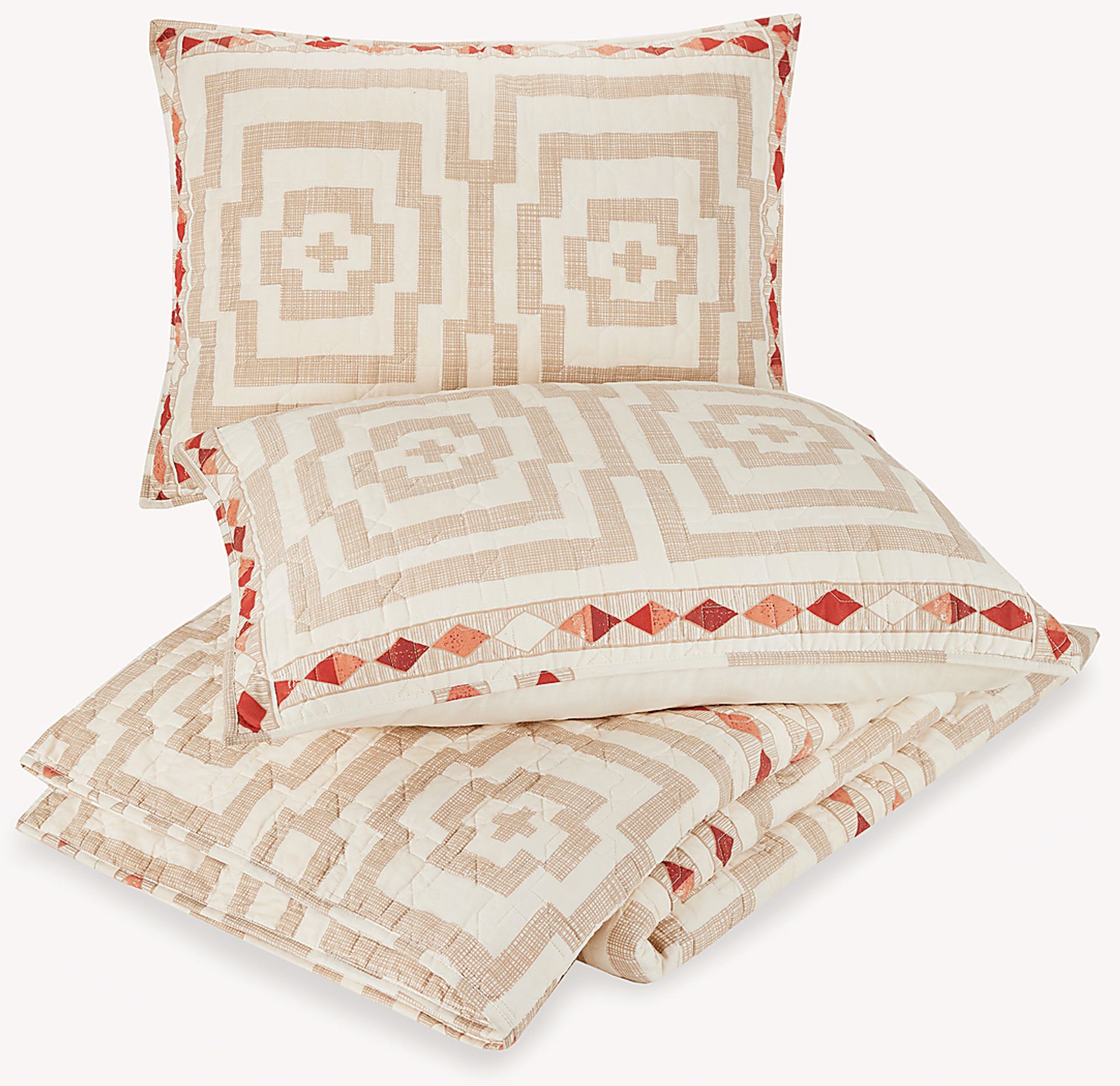 Haysford Cream King 3 Pc Quilt Set - Image 4