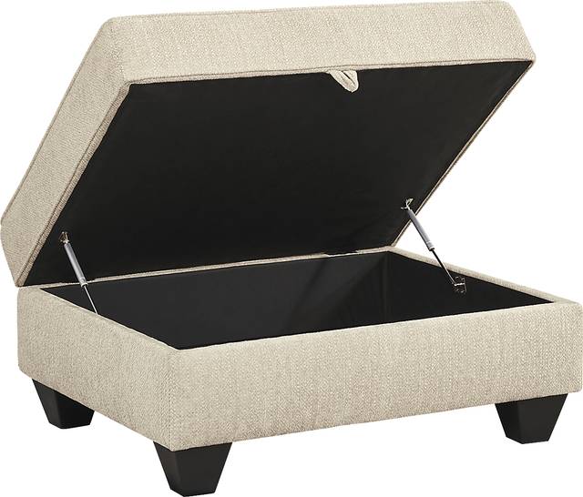 Hayward Beige Storage Ottoman - Thumbnail - Image 2