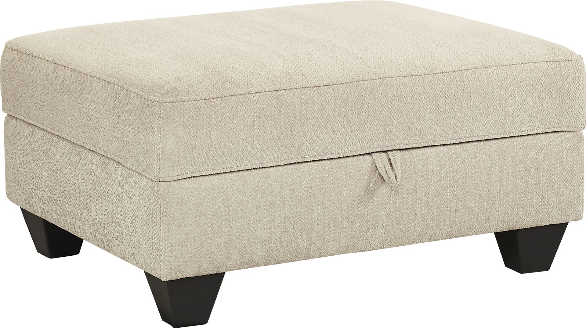Hayward Beige Storage Ottoman - Image 1