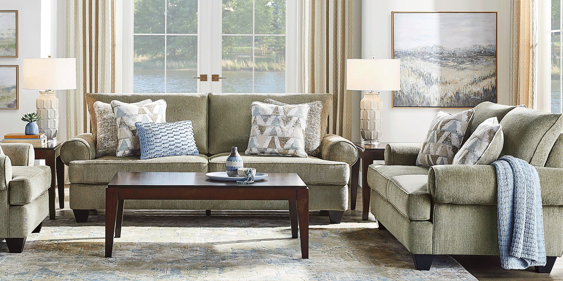 Hayward Green Woven Sofa Rooms to Go