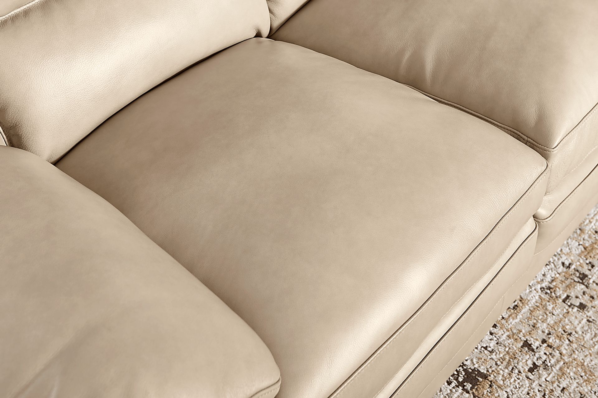 Hayworth Beige 5 Pc Leather Living Room - Image 6