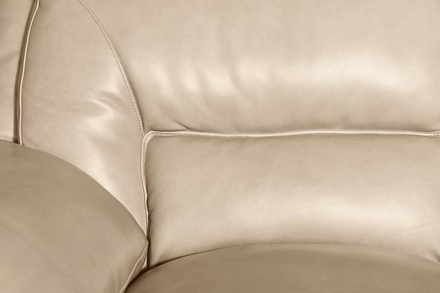 Hayworth Beige 5 Pc Leather Living Room - Thumbnail - Image 4