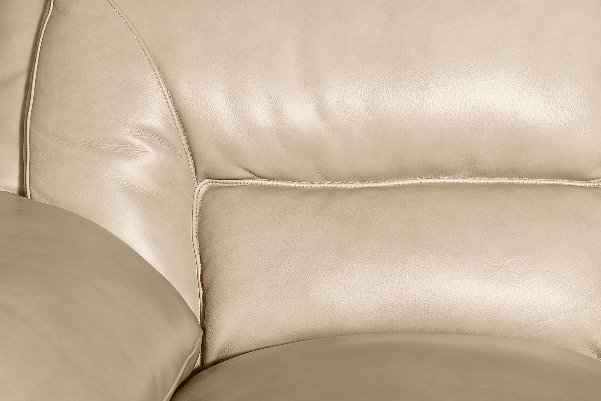 Hayworth Beige 5 Pc Leather Living Room - Image 4