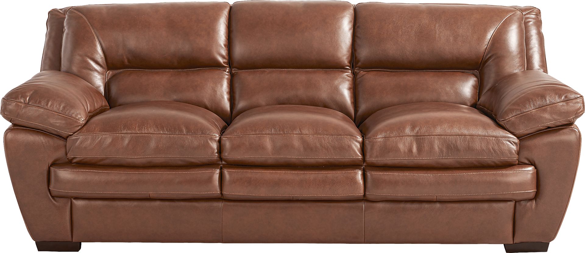 Hayworth Brown 2 Pc Leather Living Room - Image 2