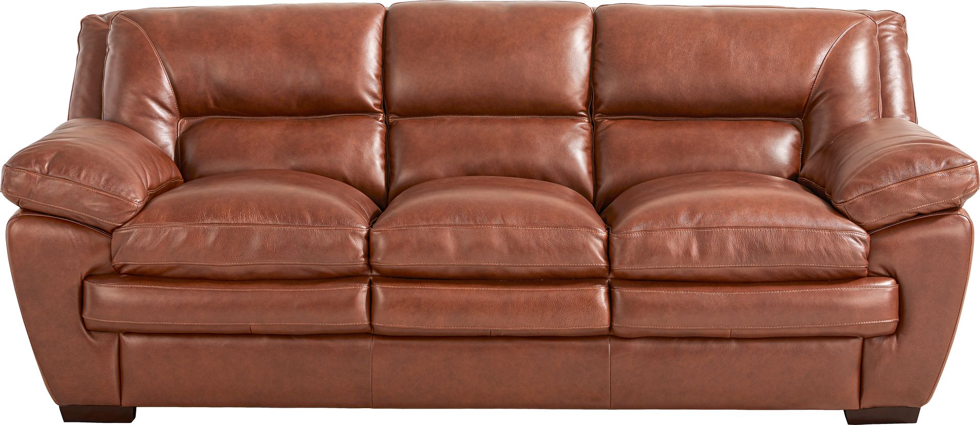 Hayworth Brown 2 Pc Leather Living Room - Image 2
