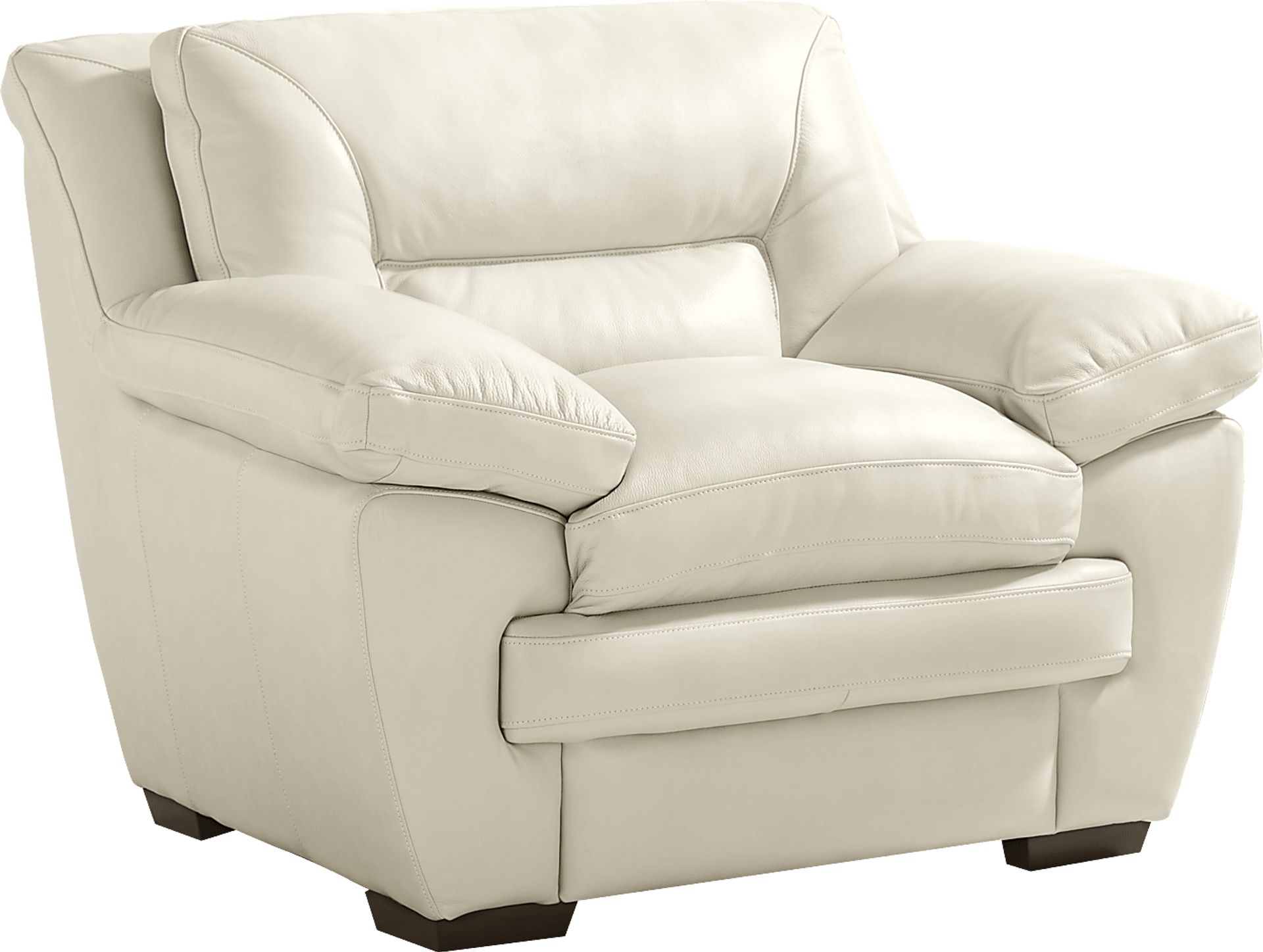 Hayworth Cream Leather Chair - Image 1