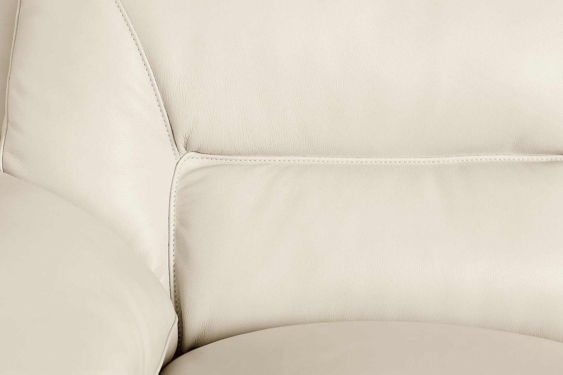 Hayworth Cream Leather Loveseat - Image 3