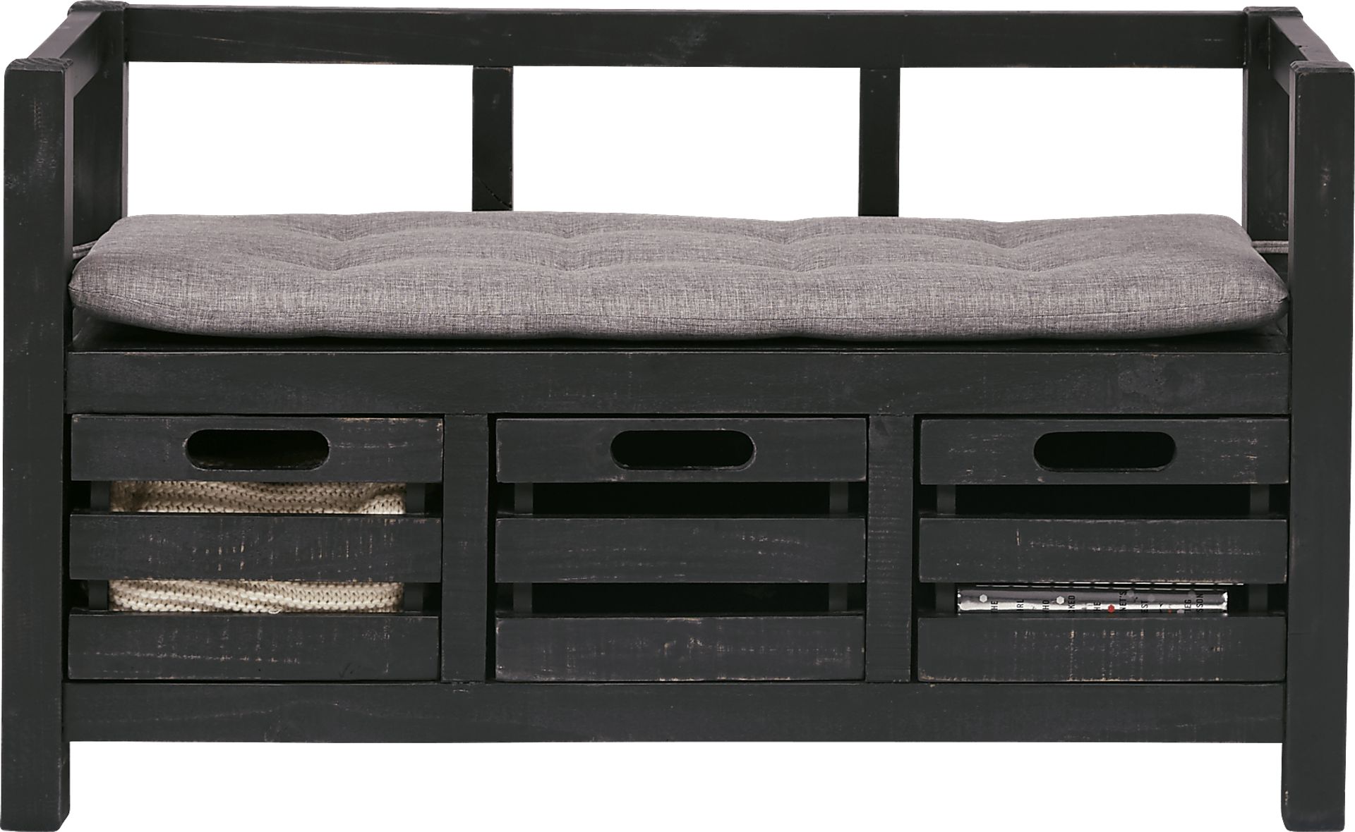 Hazel Peak Black Accent Bench - Image 2