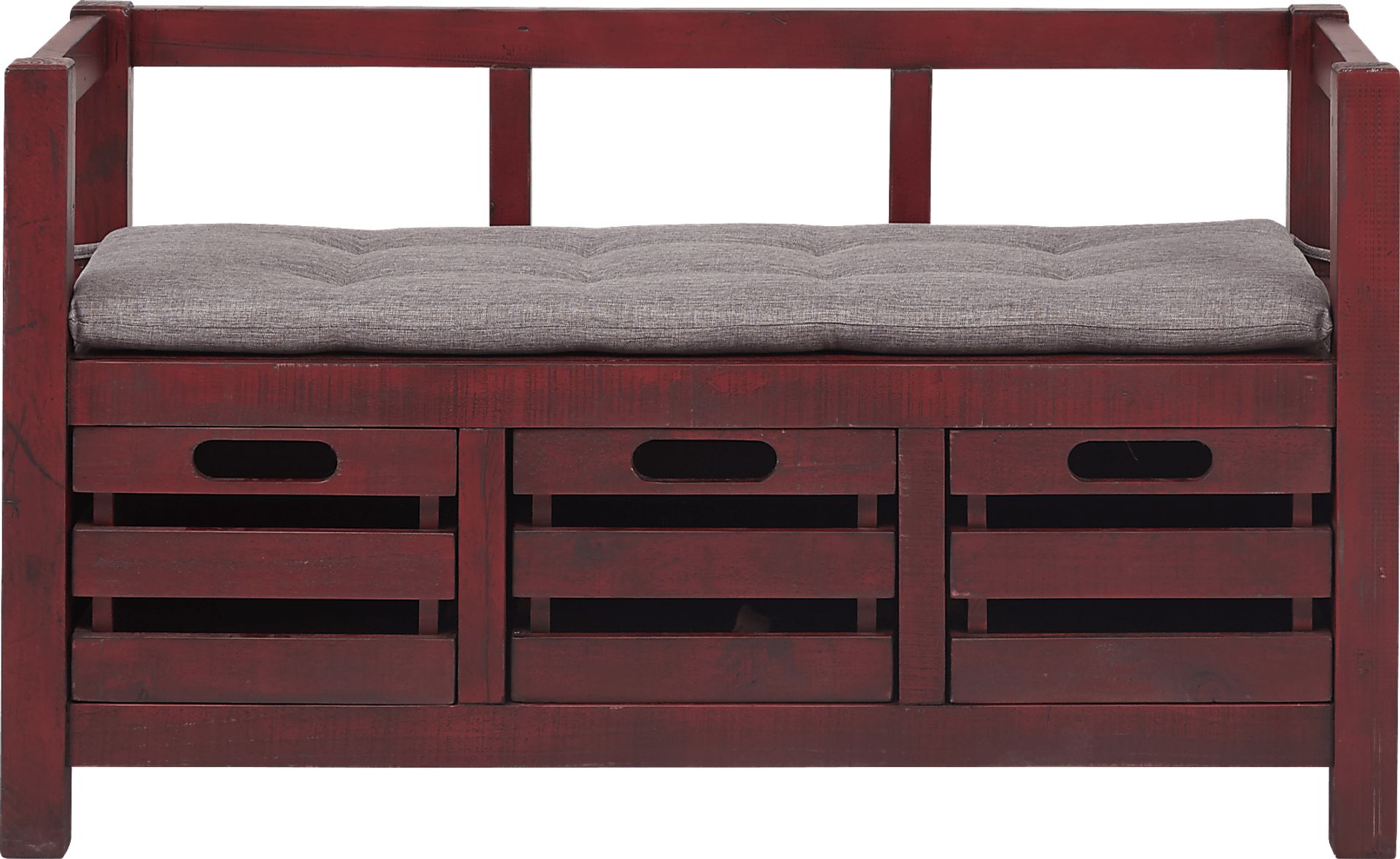 Hazel Peak Red Accent Bench - Image 1